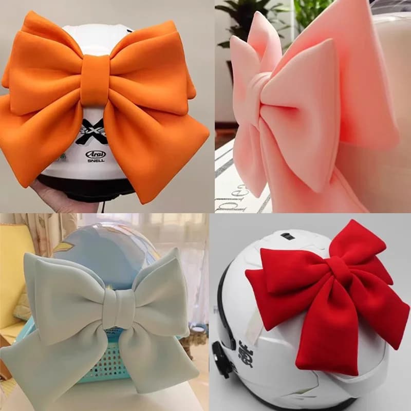Electric Bicycle Helmet Decoration Nice motorcycle modelling bow Universal decoration for electric bike vehicles Bowknot helmet accessories