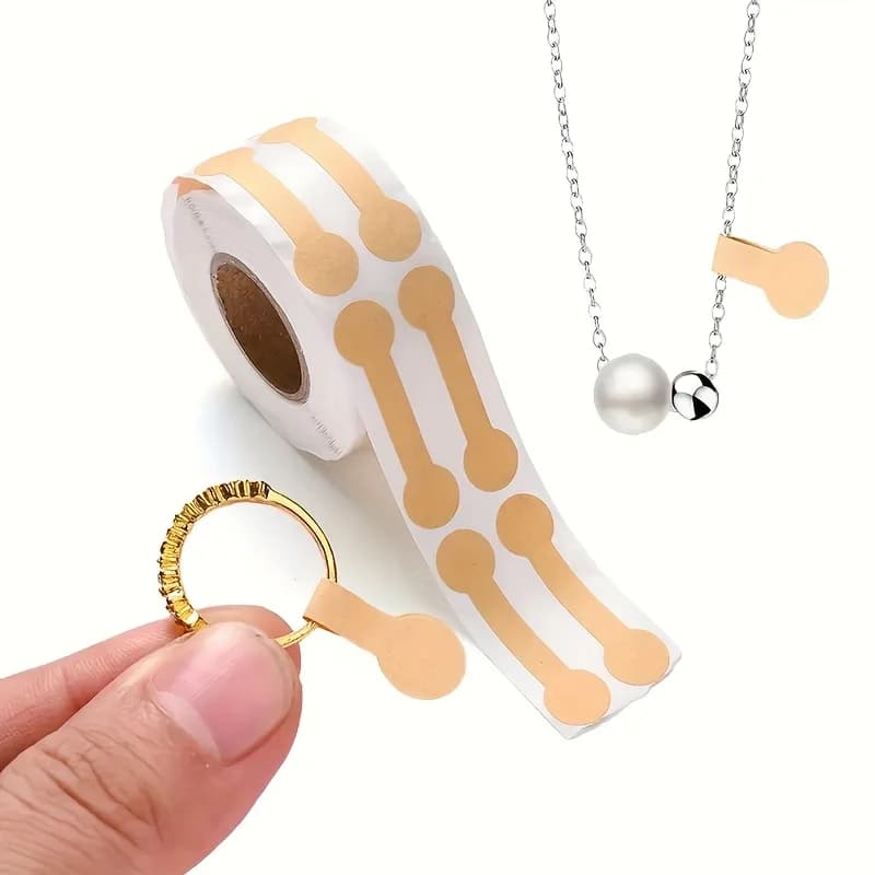 500 portable adhesive labels for jewelry, handlebar, diy, creative labels for rings and bracelets, price tags for jewelry