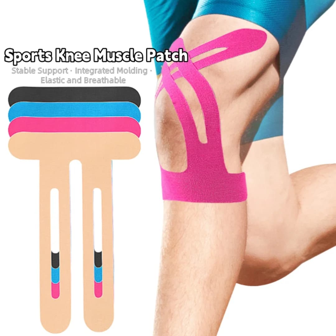 Nastro muscolare elastico per ginocchio sportivo pretagliato Nastro protettivo sportivo Nastro kinesiologico traspirante per supporto muscolare del ginocchio
