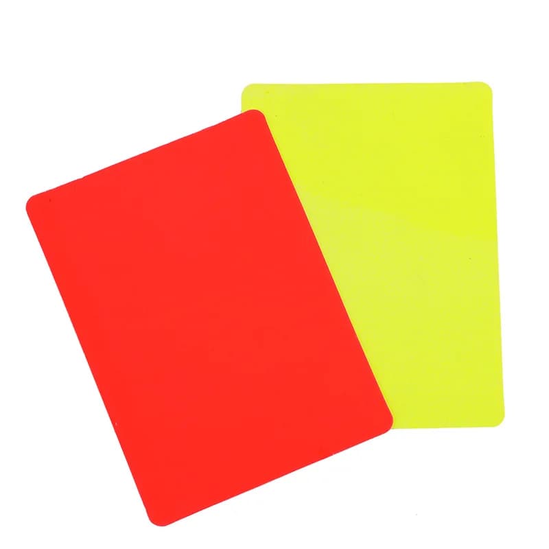 Referee Red Yellow Cards Set With Notepad Pencil Leather Cover Football Match Judge Record Punishment Tool