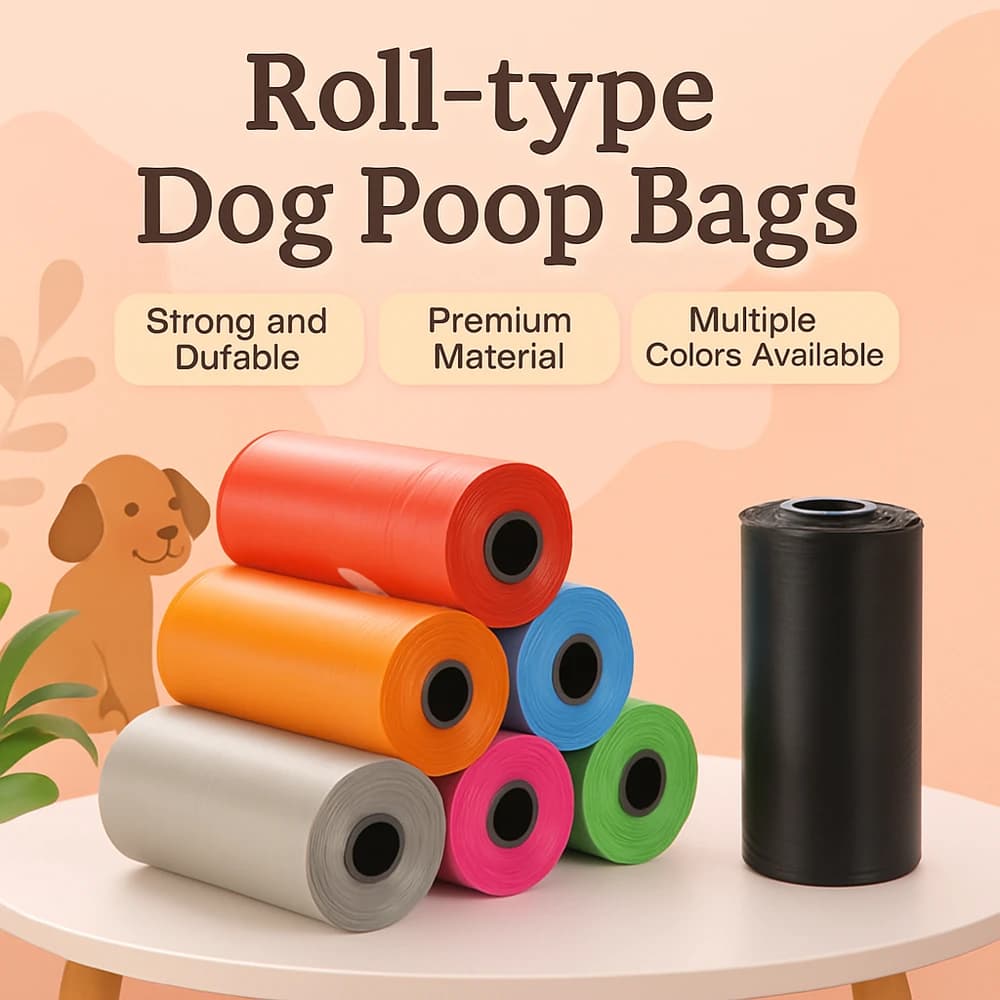 Pet Garbage Bag, Outdoor Cleaning Dog Poop Bag, Continuous Roll Type Multi-Color Poop Bag, Cat Shovel Poop Bag Pet Supplies