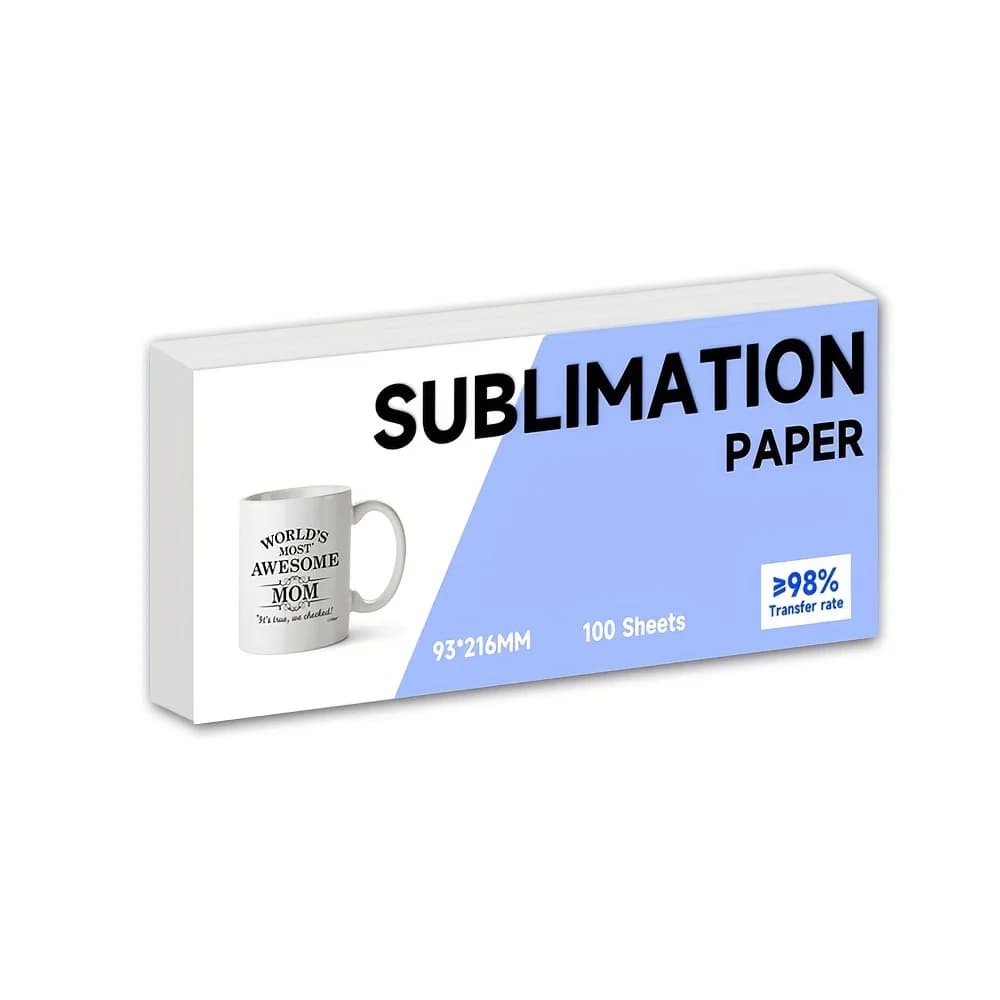 100/300 Sheets Sublimation 11oz Size High Transfer Rate, Compatible with Inkjet Printers, Ideal for Mugs 110GSM, 7x8.3 Inches