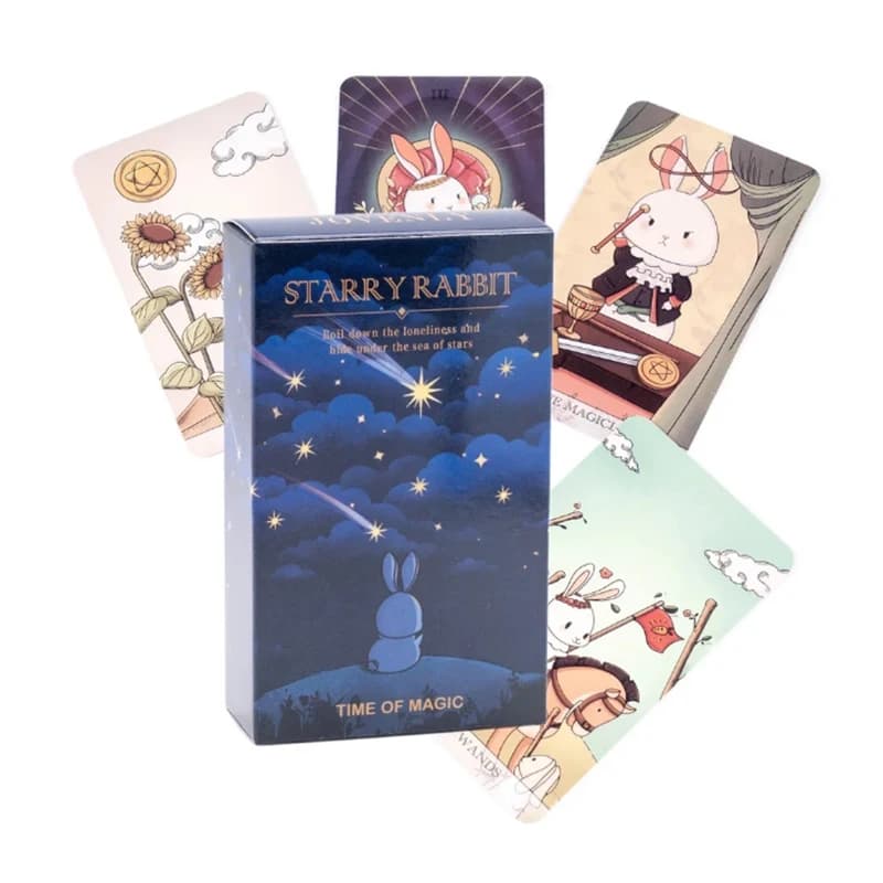 Carte dei tarocchi del coniglio stellato creativo No E Book Mazzo di mazzi mentali per mazzo di carte dei tarocchi di famiglia