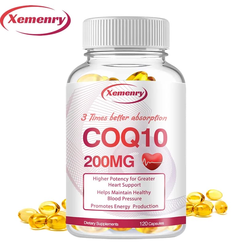 Coenzima Q10 Capsule 200mg - Fornisce energia, promuove il cuore, la salute cardiovascolare, il supporto della circolazione, l'antiossidante