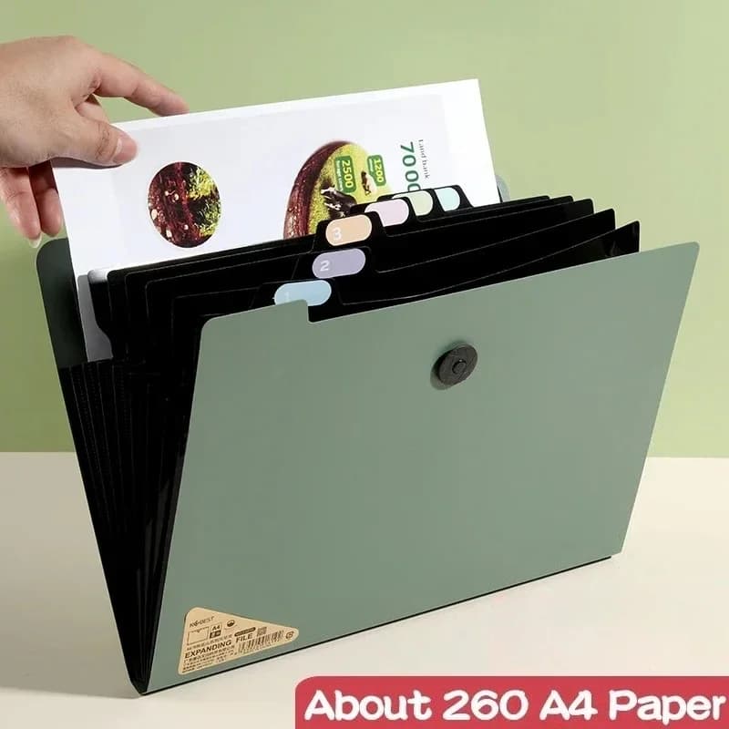 Borsa porta documenti A4 a 5 strati, per test, strumenti da scrivania, cancelleria scolastica, forniture per ufficio
