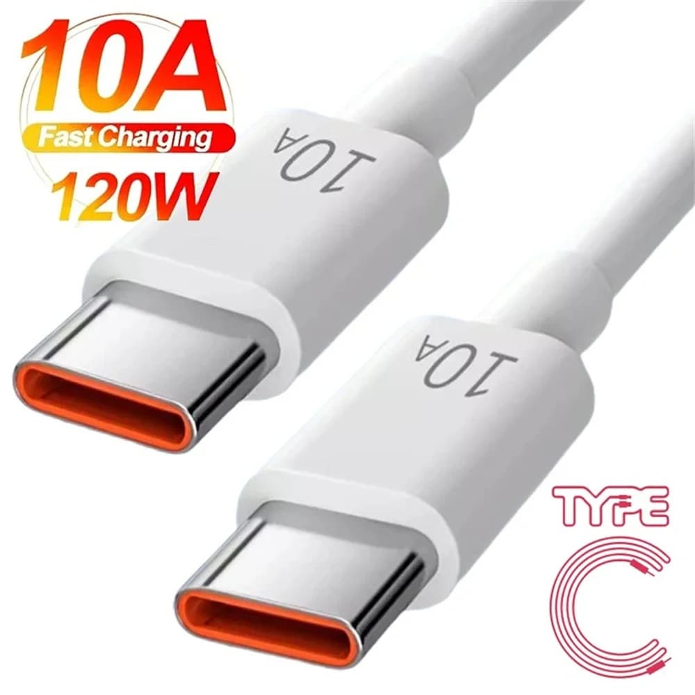 10A type C-type cable C 120W Phone charger with super fast charging USB C data cable for Samsung Xiaomi Huawei Fast charging cable