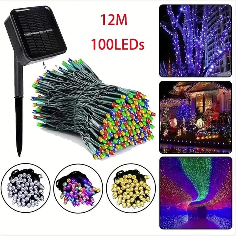 Luci Solari LED a 8 Modalità, Illuminazione Decorativa per Esterni, Giardino, Natale, Feste, Halloween, Compleanni e Festival