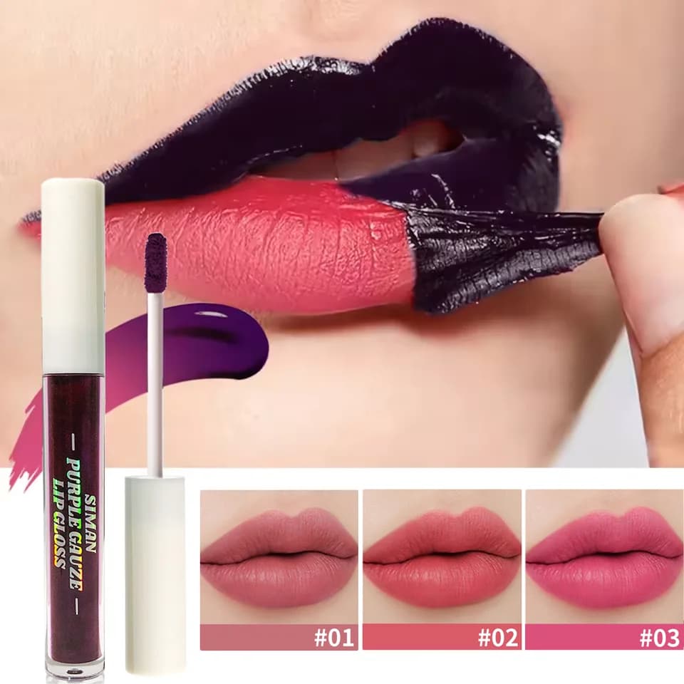 Set of Tinte Labbra Peel-Off JUJU DREAM, 3 Colors, Long Lifetime, Waterproof, Pink, Anti-Transfer, Non Sticky