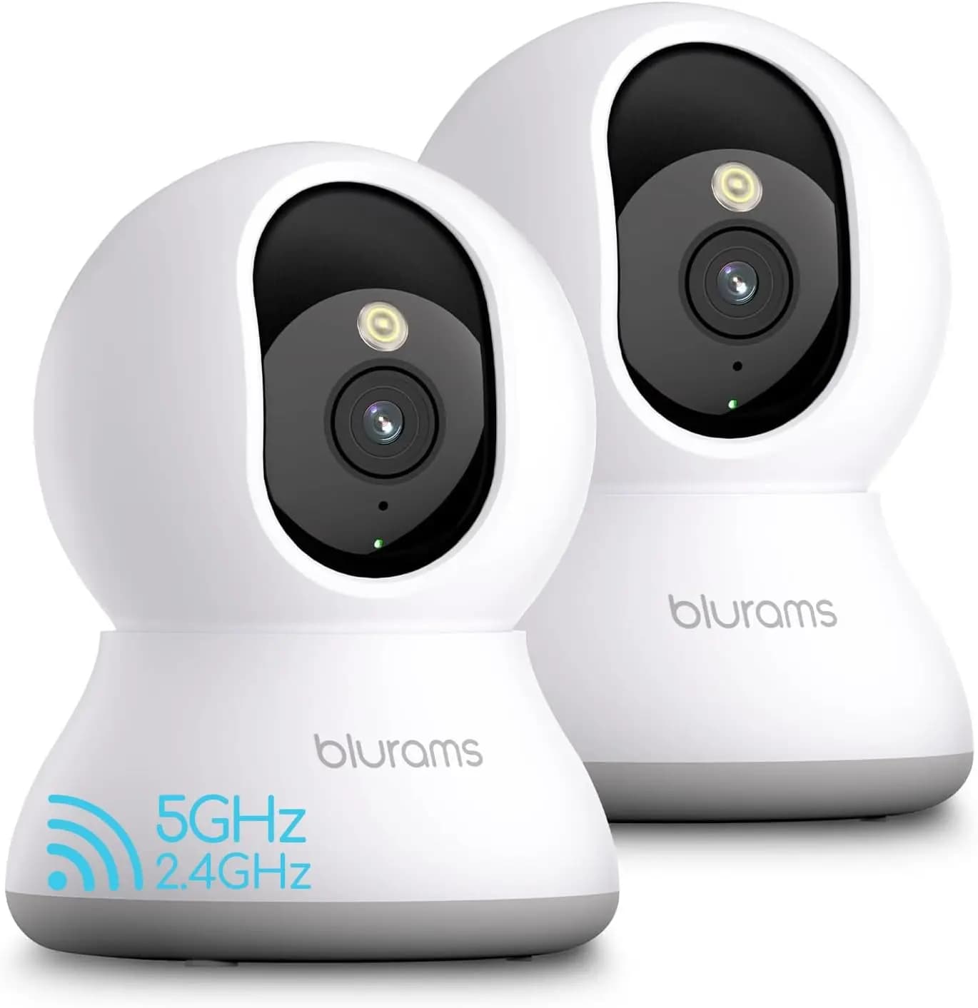 2K 360 ° Telecamera di Sicurezza per Interni con Rilevamento AI, Visione Notturna e Audio Bidirezionale, WiFi6 Dual-Band, Compatibile con Alexa - Confezione da 2