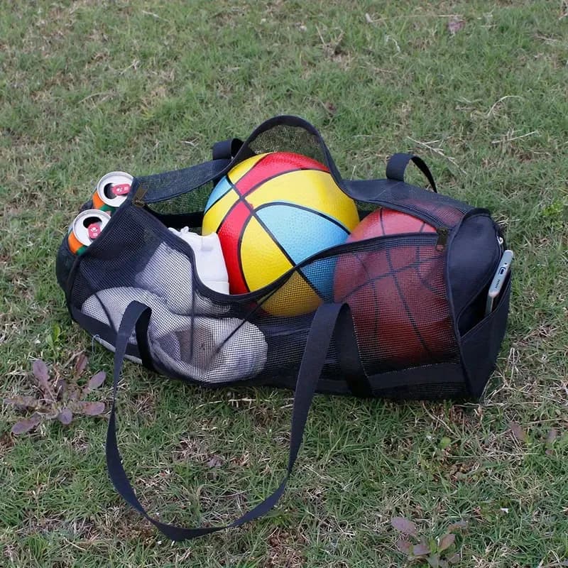 Nuova borsa nera per il trasporto di tappetini da yoga, borsa per pallacanestro, pallavolo, borsa per lo sport e il fitness, borsa a rete per pilates e bodybuilding