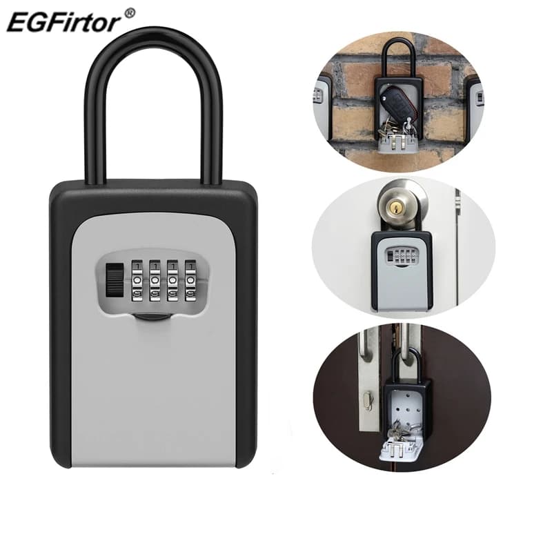 Lucchetto con password Scatola portaoggetti per chiavi Scatola di sicurezza per chiavi esterne intelligenti Scatola con codice chiave Scatola di sicurezza per chiavi Blocco password a parete