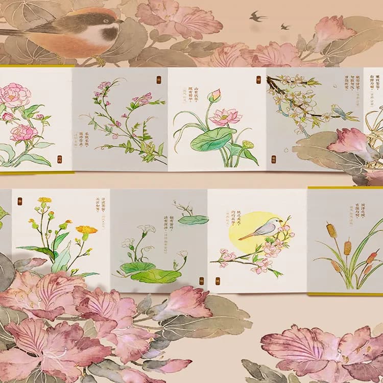 Mini Watercolor Coloring Painting Paper 300g Blank Flower/Panda Watercolor Sketchbook Pad For Painting Artist Art Supplies