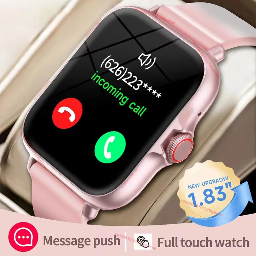 New Smartwatch with Full Screen from 1,83', Bluetooth Calls, Oxygen Blood Monitoring / Blood Pression, for Women and Men, Gift for Holidays 2026