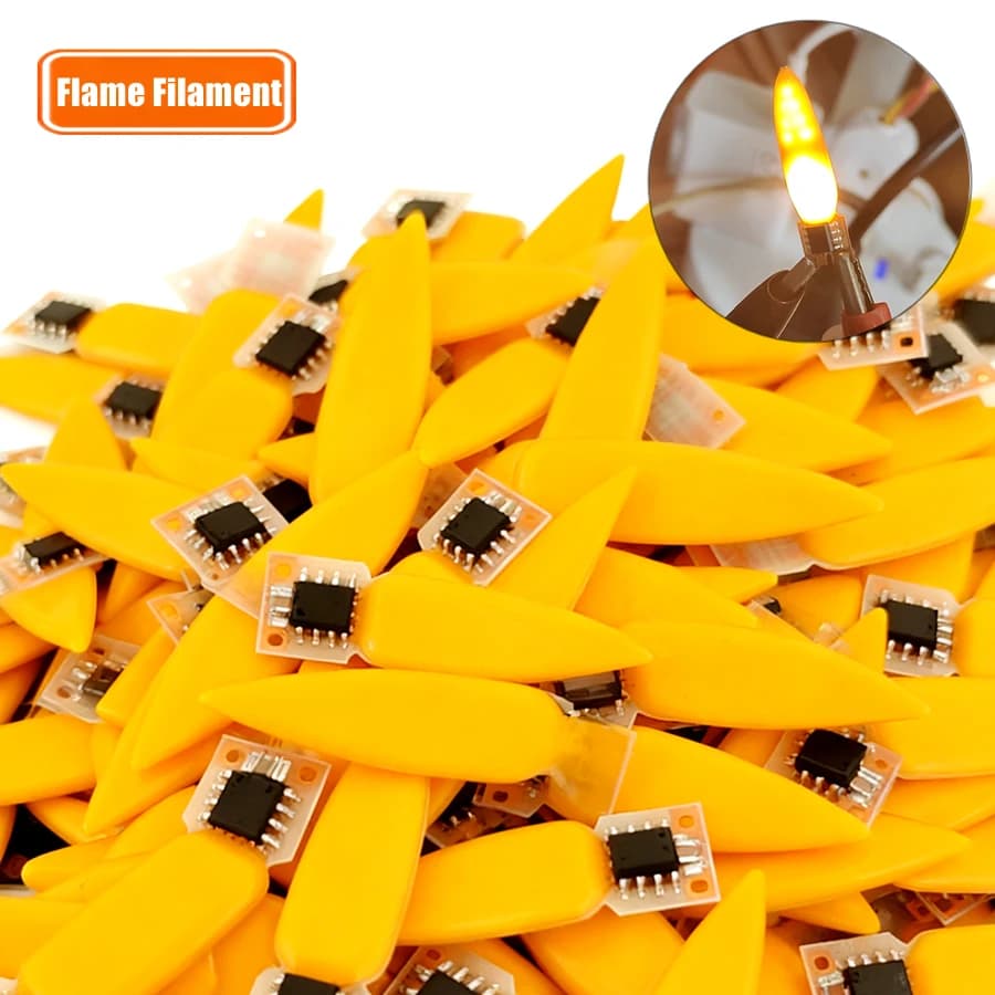 100 ~ 1 PZ Per Scatola 2 Modalità 3 V Led Flash Candele Edison Lampadina Fiamma Filamento Diodo Decorazione Festa di Compleanno Lampadina Accessori
