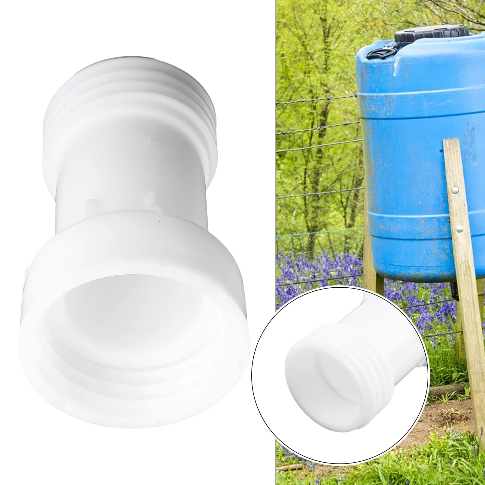 S60 * 6 IBC Ton Extension joint Plastic joint Dust drain pipe 60mm threaded connector IBC tank connector for rainwater tank
