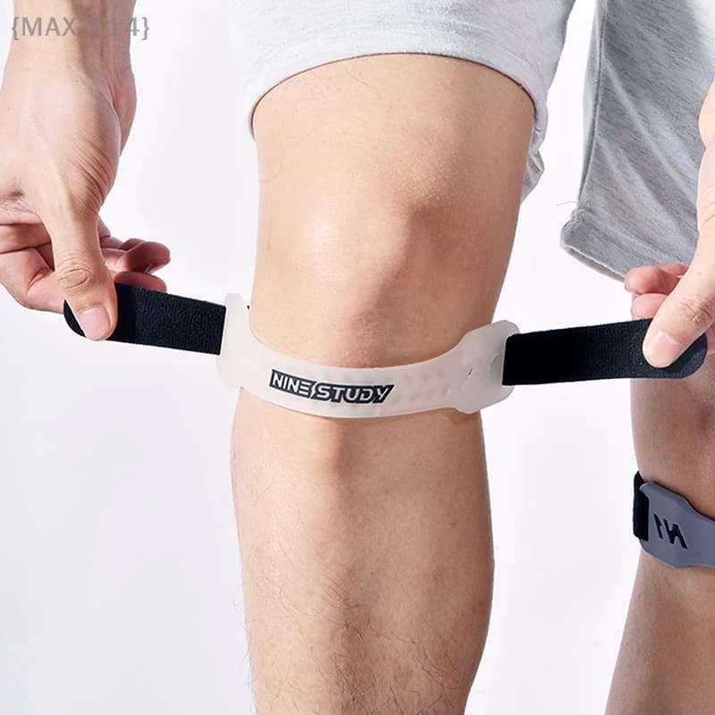 Ginocchiere con belt rotulea pressurized in bovina leather: shock absorption for racing, fitness and riding, anti-menisk sports protection for knees