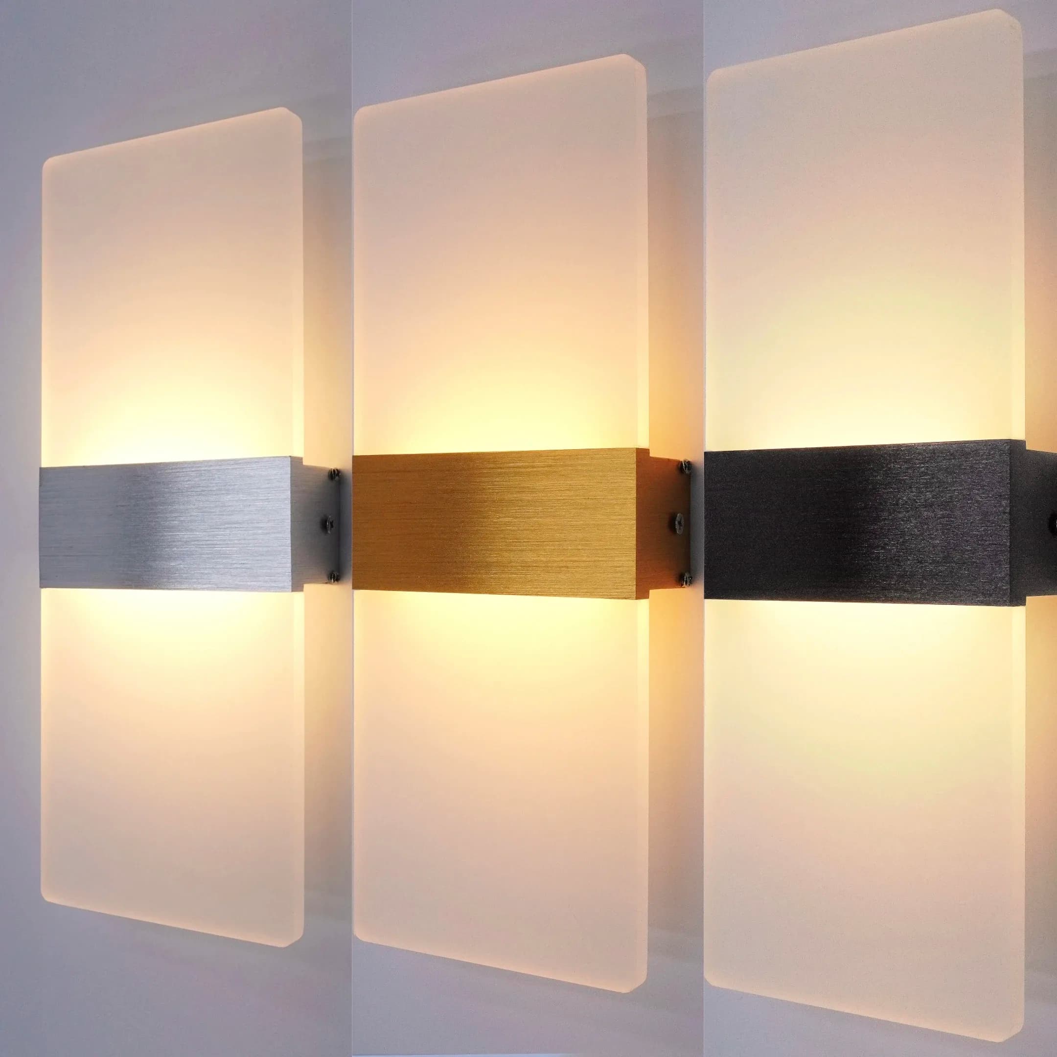 Applique da parete moderne Lampada da parete a LED 6W/12w, Illuminazione da parete in acrilico, adatta per la decorazione del comodino del corridoio del soggiorno