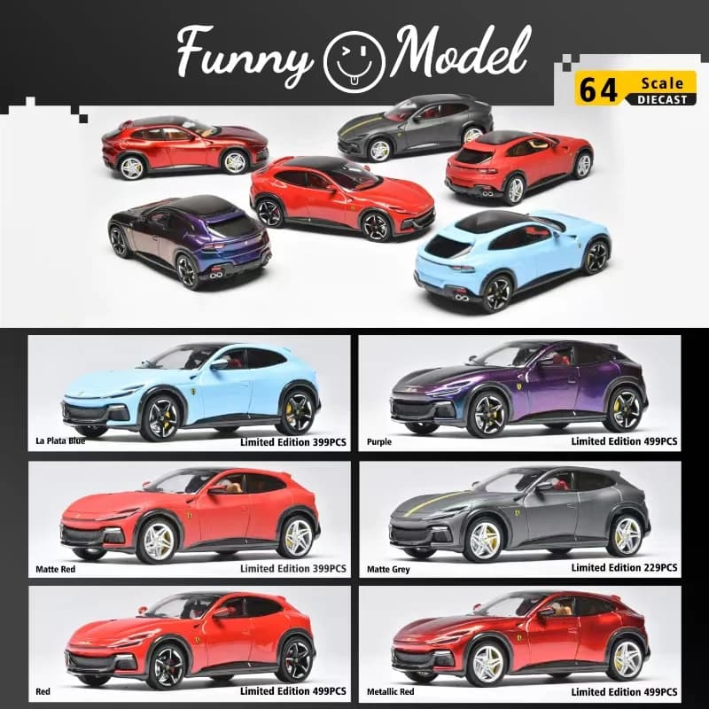Disponibile in Stock Divertente Modellino Auto in Scala 1:64 Purosangue F SUV FUV, Giocattoli in Miniatura da Collezione