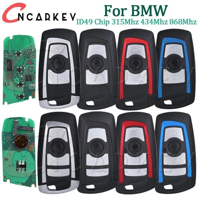 Telecomando Smart per Auto BMW CAS4 CAS4+ F FEM BDC Serie 3 5 7 X3 X5 F10 F30 F20 ID49 PCF7953 315/434/868Mhz con Scheda di Prossimità
