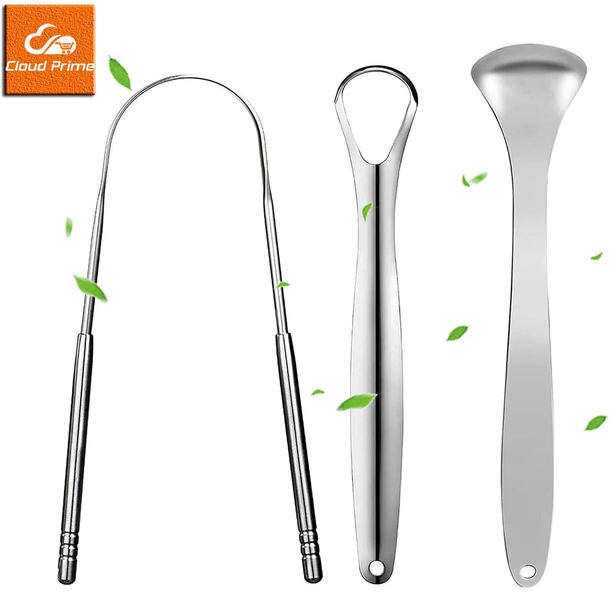 Premium metal language scraper 1 pc/3pcs for adults and children, stainless steel portable language scraper brushes for removal
