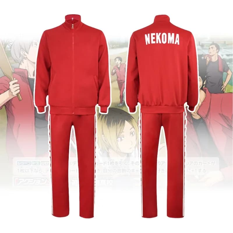Tokisaki Nekoma High sweater Cosplay jacket Kozume Kenma Uniforme Tetsurou Kuroo costume Volleyball Sportswear Role play Outfit