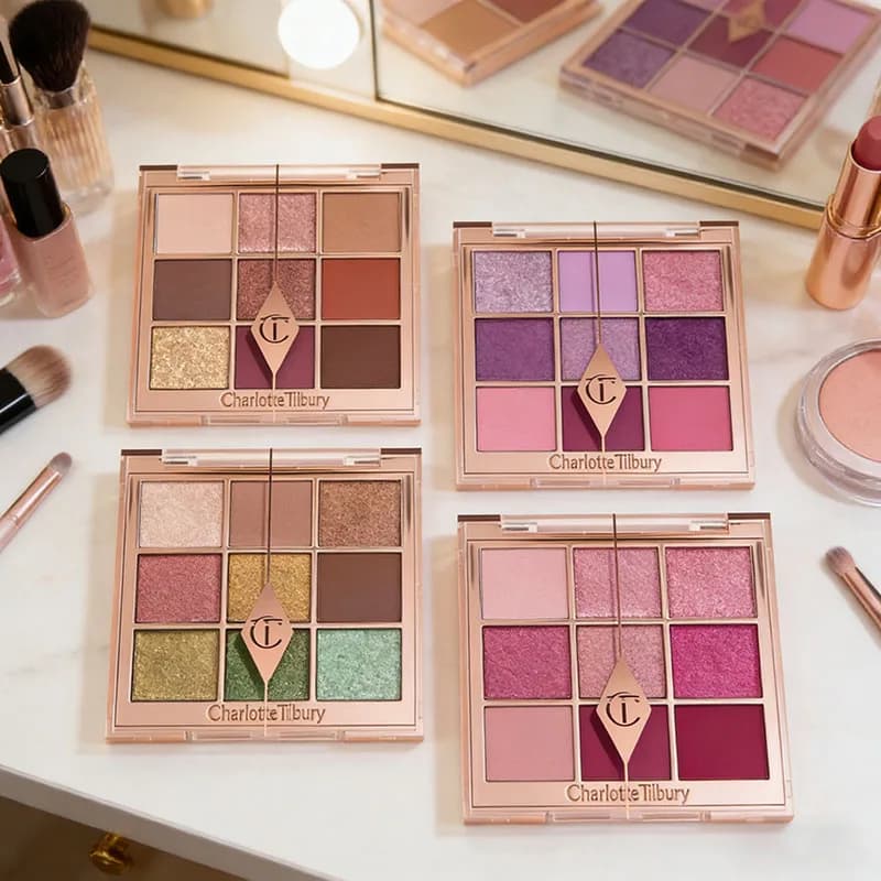 Palette Ombretti Portatile CT di Lusso alla Moda, 9 Colori, 9g, Facile da Applicare, Fondotinta Naturale, Cosmetici per Occhi