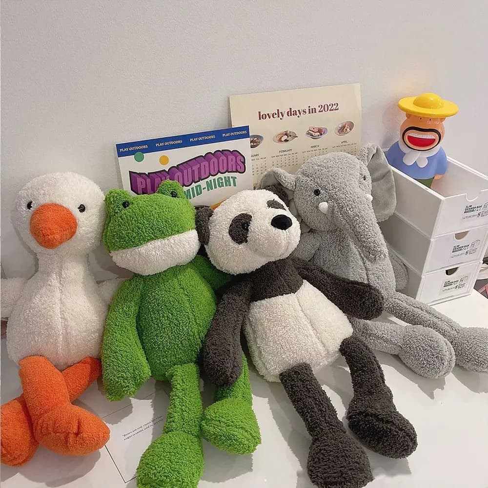 35 cm Adorabili Gambe Lunghe Simpatico Coniglietto Rana Elefante Panda Morbido Peluche Animali Del Fumetto Bambino Placare Giocattolo Bambola Giocattolo Regali Per Bambini