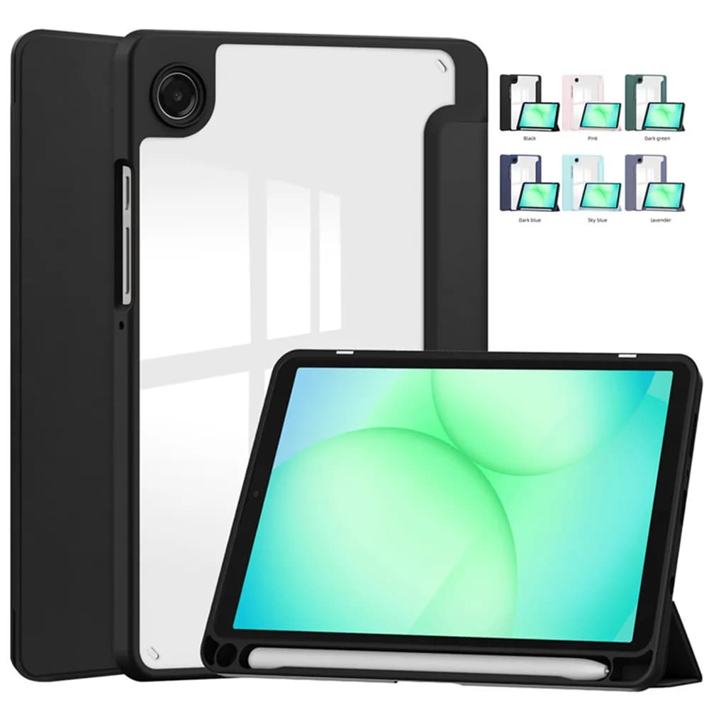 Custodia per Samsung Galaxy Tab A11 8.7 pollici 2025 con Porta Penna, Retro in Acrilico, Supporto, Funda SM-X130 SM-X133 X135N, Cover per Tablet 8.7\"