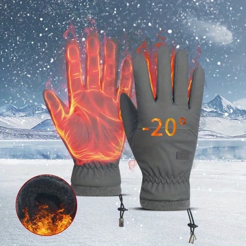 Guanti da sci invernali Guanti da moto in lanugine ispessite a prova di freddo Touchscreen antiscivolo Guanti da snowboard termici per sport all'aria aperta