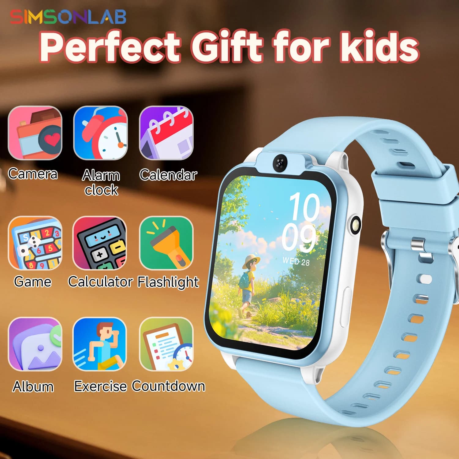 2026 NUOVO Smart Watch per bambini Orologio multifunzionale Controllo fotocamera Scatta foto Giochi di saggezza multimodale 24 lingue Regalo per bambini