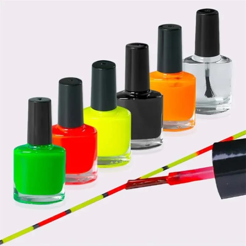 15ML Vernice fluorescente per galleggianti fai da te Pittura a coda Visibile Punta galleggiante da pesca Vernice ad asciugatura rapida Boa Strumento di riparazione della coda