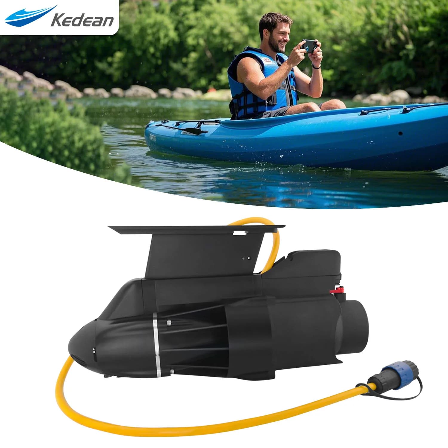 Motore elettrico direzionale per pesca alla traina, propulsore subacqueo per paddle board e kayak, motore da 360 W, 9 KM/H