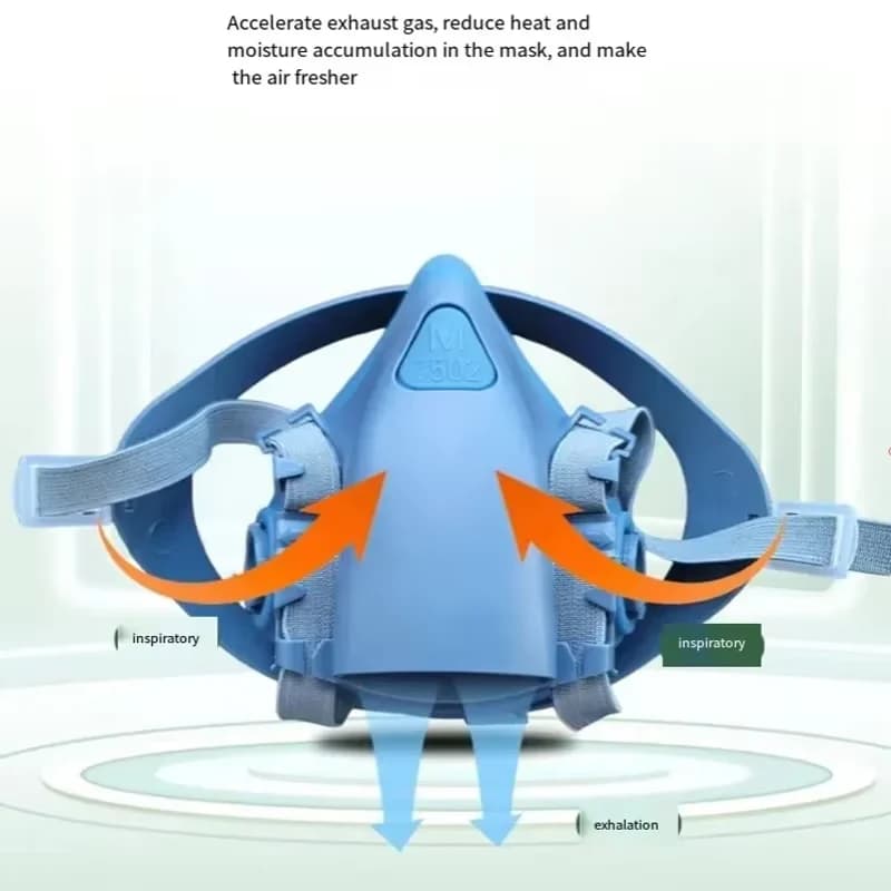 7502 Gas Mask Chemical Respirator Protective Mask Industrial Paint Spray Can Matched with 6000 Filter Anti Organic Gas