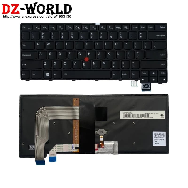 Tastiera retroilluminata per laptop Lenovo Thinkpad T460s 00PA534 01YR116 01YR094 01YR117 01YR114 01YR101 01YR126 01YR093 01YR098
