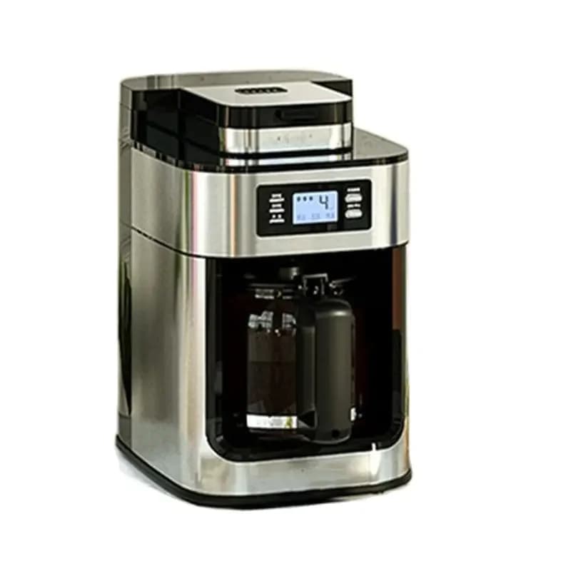 Macchina per Caffè a Goccia 2 in 1 per Caffè Macinato e in Grani, Elettrodomestico con Display Digitale e Funzione Mantenimento Calore