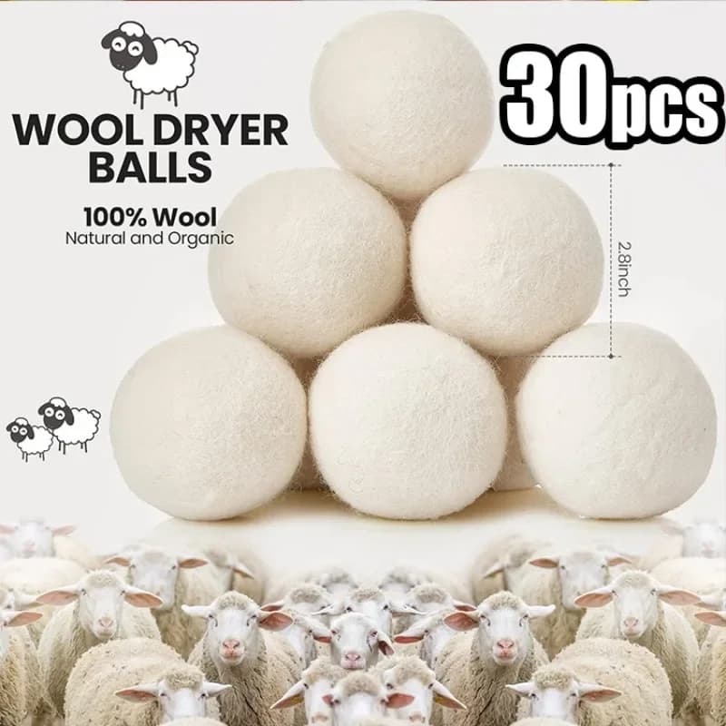 Wool Drying Balls Reusable Natural Fabric Softener Laundry Washer Accessories Home Washing Machines Fleece Drying Balls Clothes