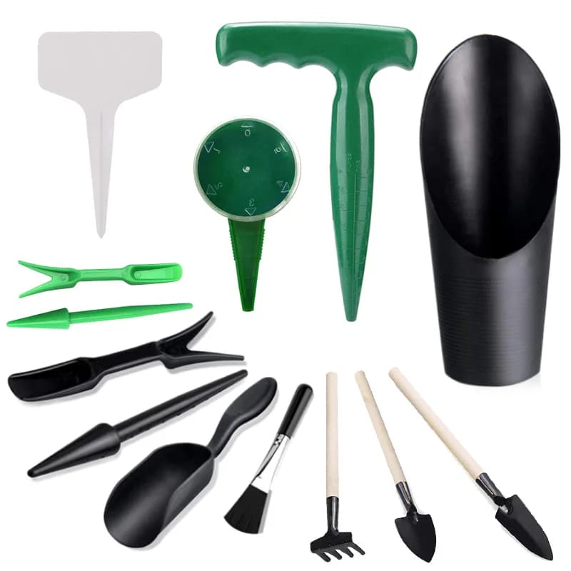 Mini set of garden tools label edge plastic garden plants for domestic use succulent plants in pot cultivation drilling plant TMZ