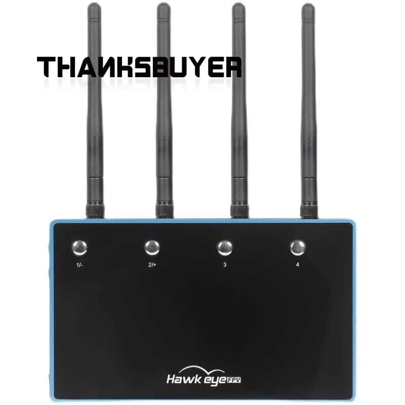 Hawk Eye FPV monitor distribution display with 4 channel HDMI compatible TV receiver Dual output 5.8G for racing drones