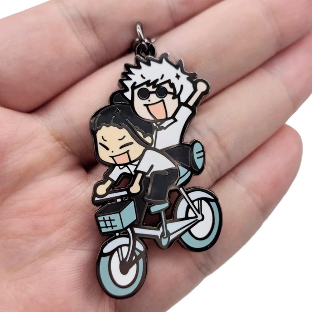 Moda Anime Jujutsu Kaisen Collana Gojo Satoru Geto Suguru Personaggio dei cartoni animati Ciondolo Zaino Portachiavi per auto Regali