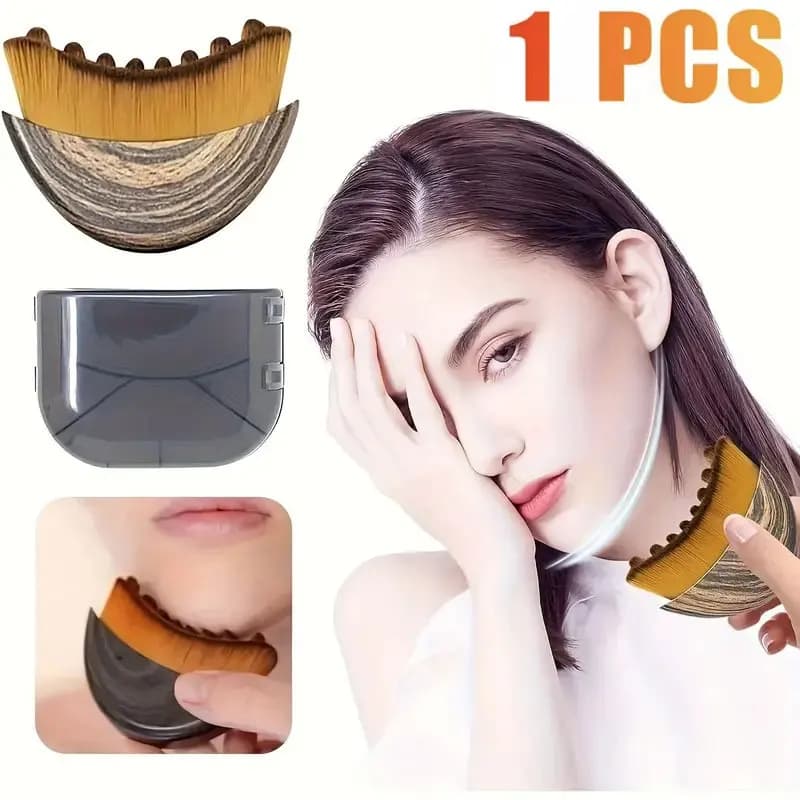 Lymphatic contour brush, chin sculpture and jaw line, facial drainage massager, ergonomically designed to fit the skin with precision