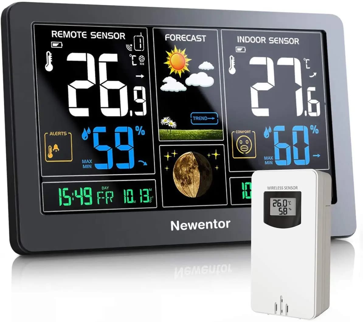 Wireless internal weather station Digital thermometer Igrometer Table alarm Clock Temperature humidity sensor Weather forecast