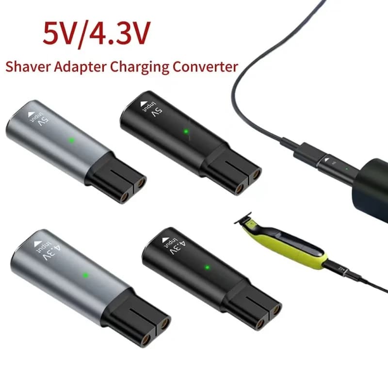 Adattatore Caricabatterie Type-C 4.3v/5V per Rasoio Elettrico Philips OneBlade QP2724 QP2834 QP1424 QP1924 QP4631
