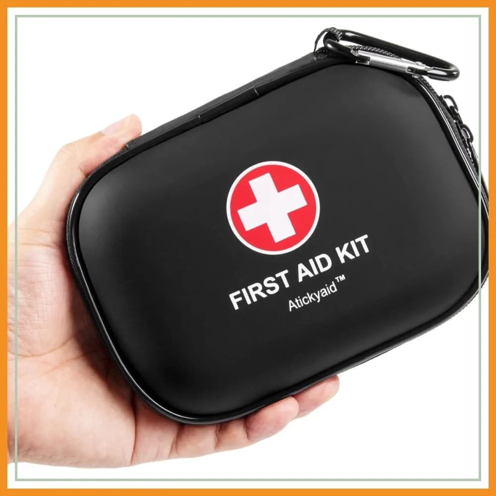 Kit di Pronto Soccorso Mini da 120 Pezzi, Impermeabile con Guscio Rigido per Auto, Casa, Viaggi, Campeggio, Attività all'Aperto, Emergenze