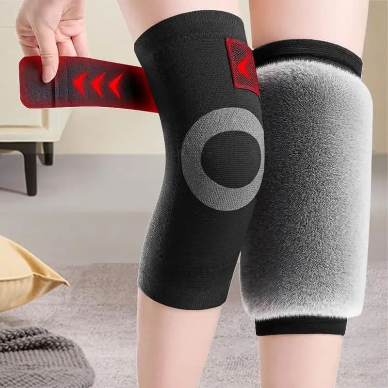Ginocchiere Ginocchiere riscaldanti invernali Supporta scaldamuscoli Ginocchiere da corsa invernale Copertura di supporto per il riscaldamento delle gambe per la corsa di danza da sci