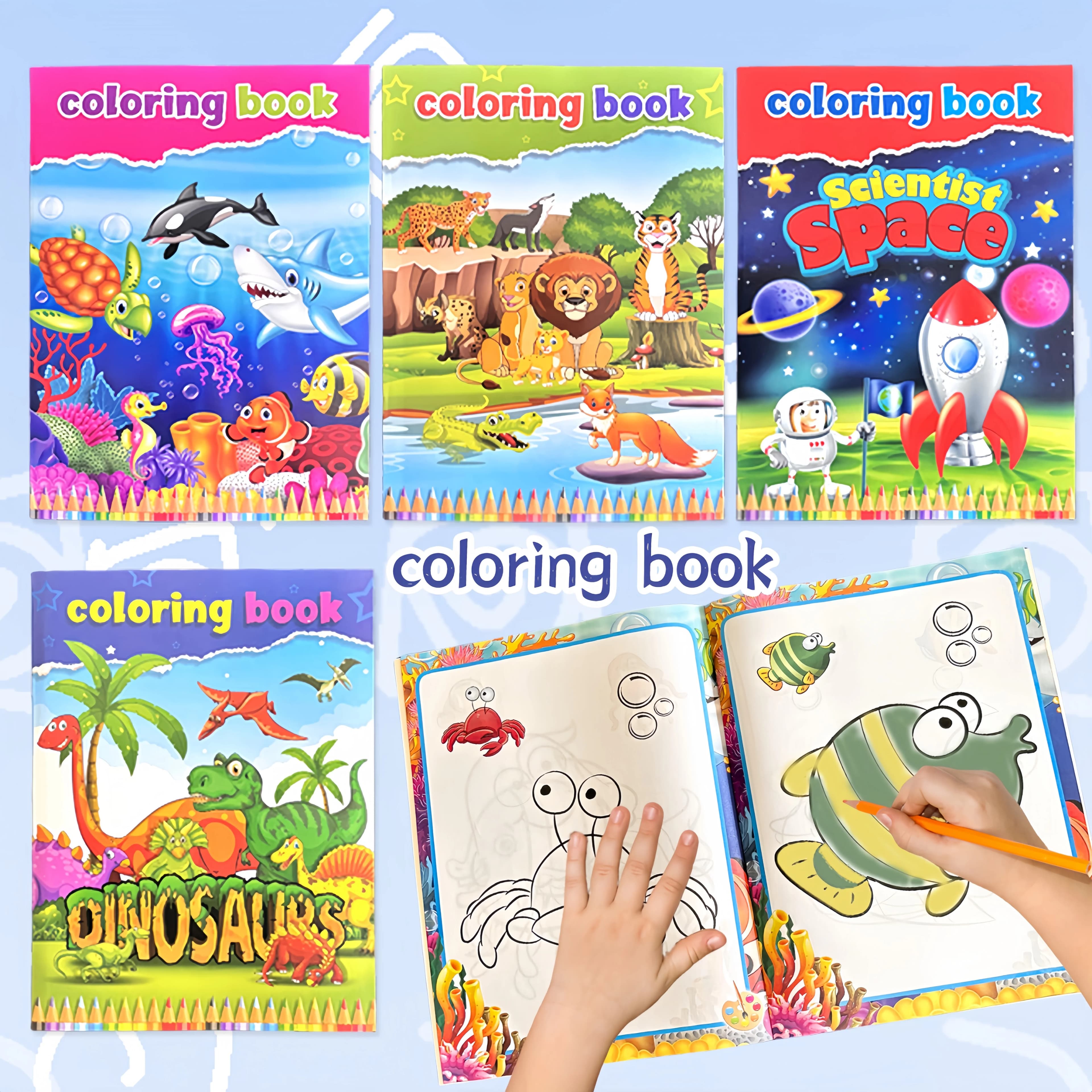 Libro da disegno per bambini Libro da disegno da colorare Riempimento a colori Graffiti Libro illustrato Pittura Giocattolo educativo Concentrazione regalo