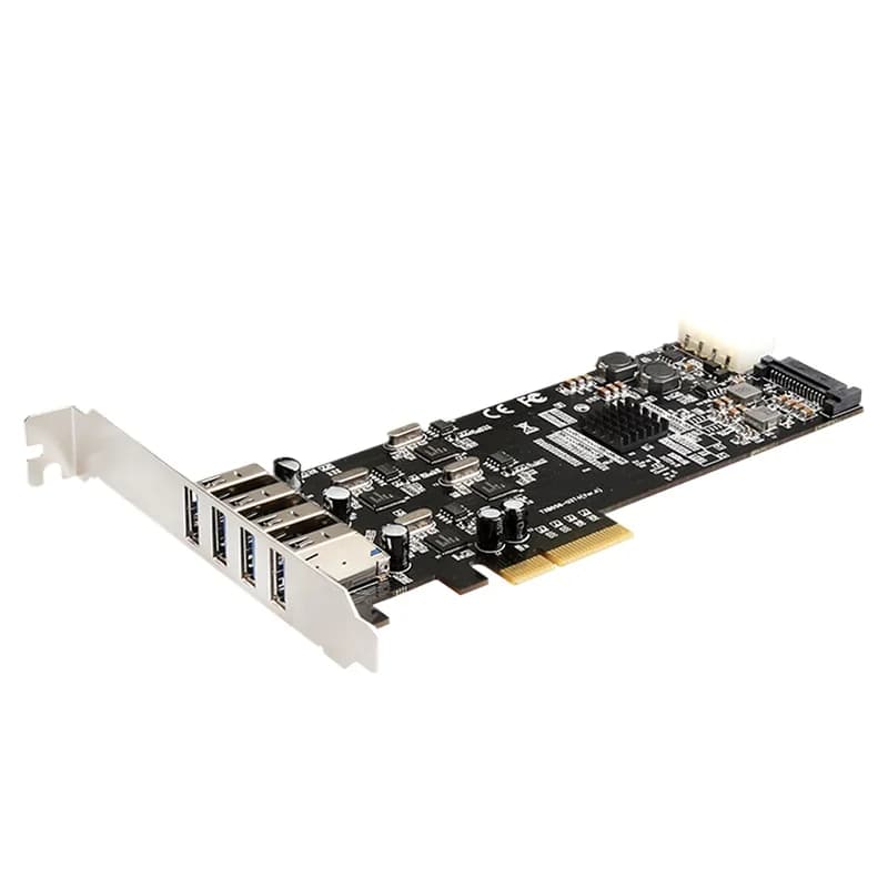 PCIe da 4X a 4 canali Scheda di espansione USB 3.0 a piena velocità 5 Gbps NEC 720202 Scheda adattatore USB PCI Express 20G