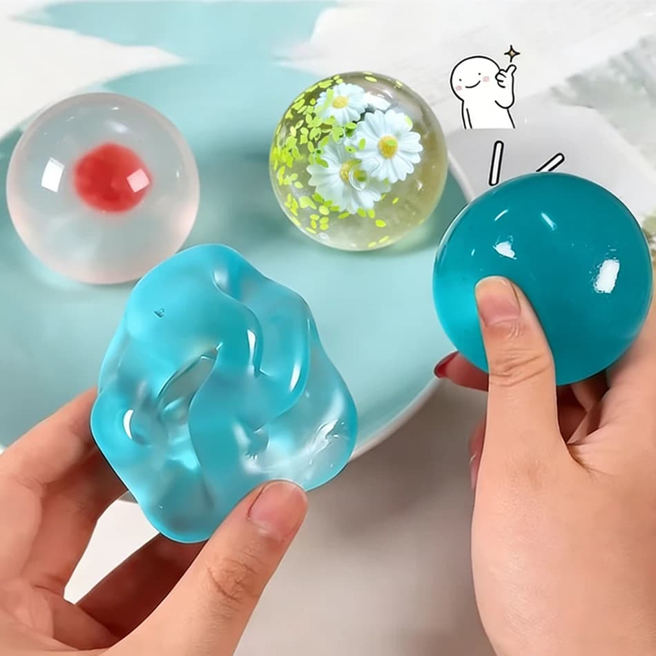 Palline Antistress Carine, Giocattoli Decompressivi a Lenta Risposta, Giocattoli Antistress Fidget, Palline Morbide in Pasta Soffiata, Regali per Adulti e Bambini, Miglior Regalo