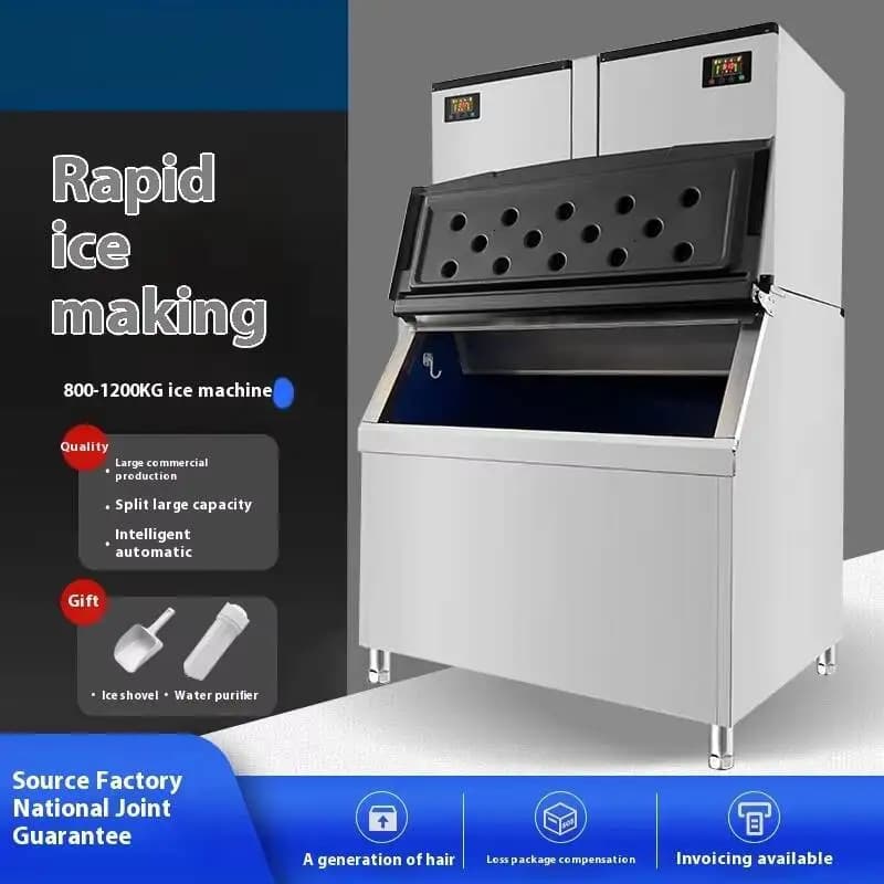 1000 kg large capacity commercial coffee milk, fully automatic, for ice cube shops