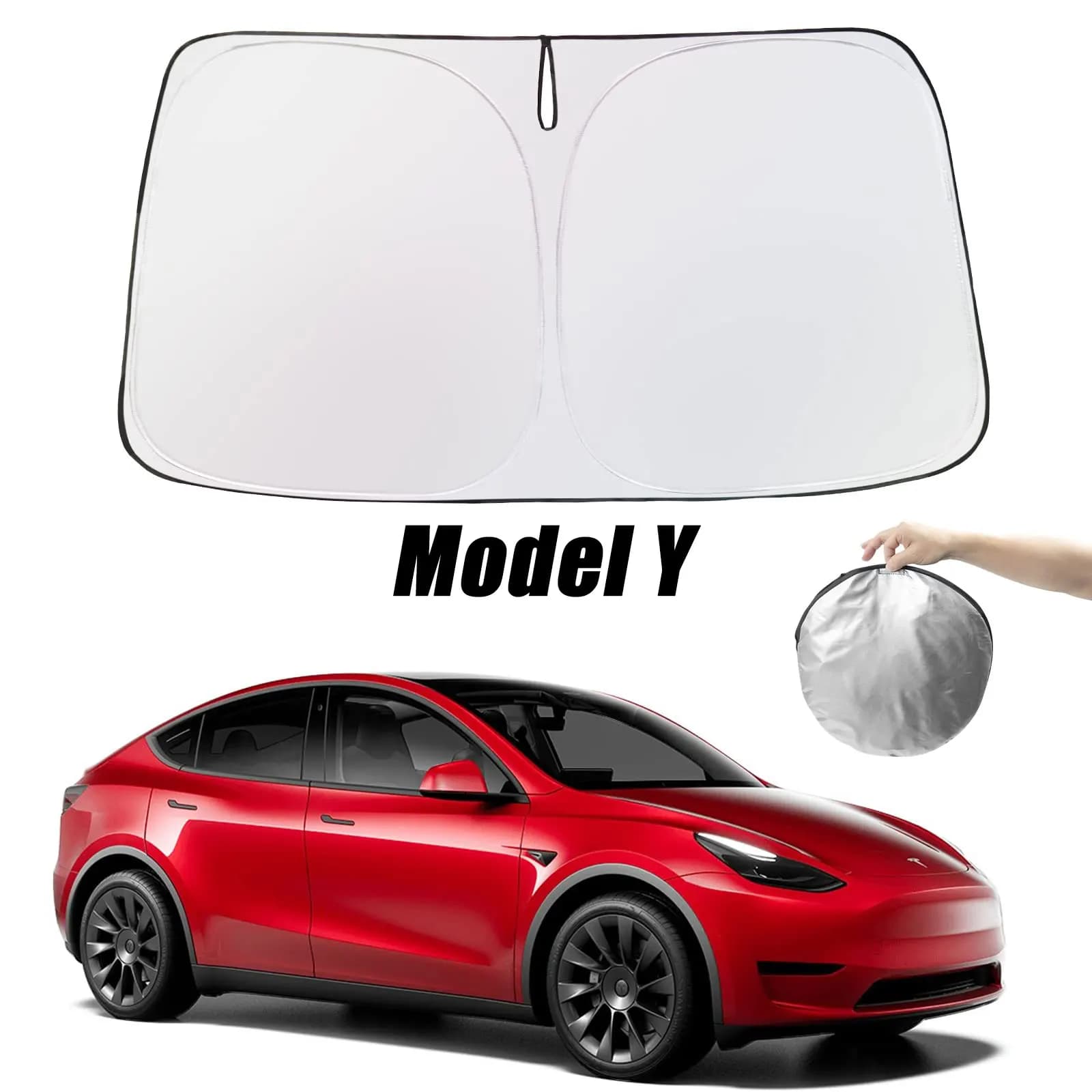 Parasole Pieghevole per Parabrezza Tesla, Protezione dal Calore per Finestrino Anteriore, Accessori per Model Y e Model 3 2025