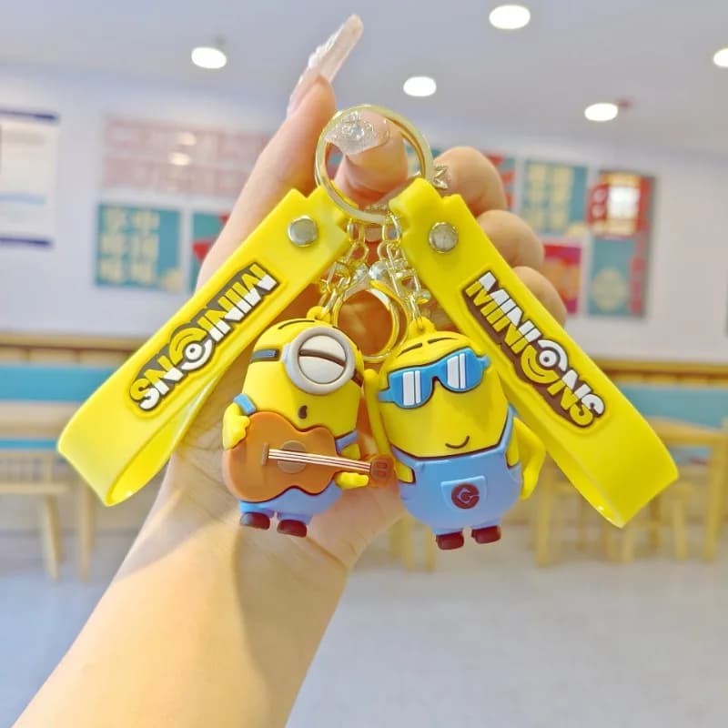 Portachiavi MINIONS, cartone animato, anime, creativo, portachiavi per auto, ciondolo per zaino da ragazza, simpatico pupazzo di Despicable Me, decorazione da appendere, giocattolo, regalo
